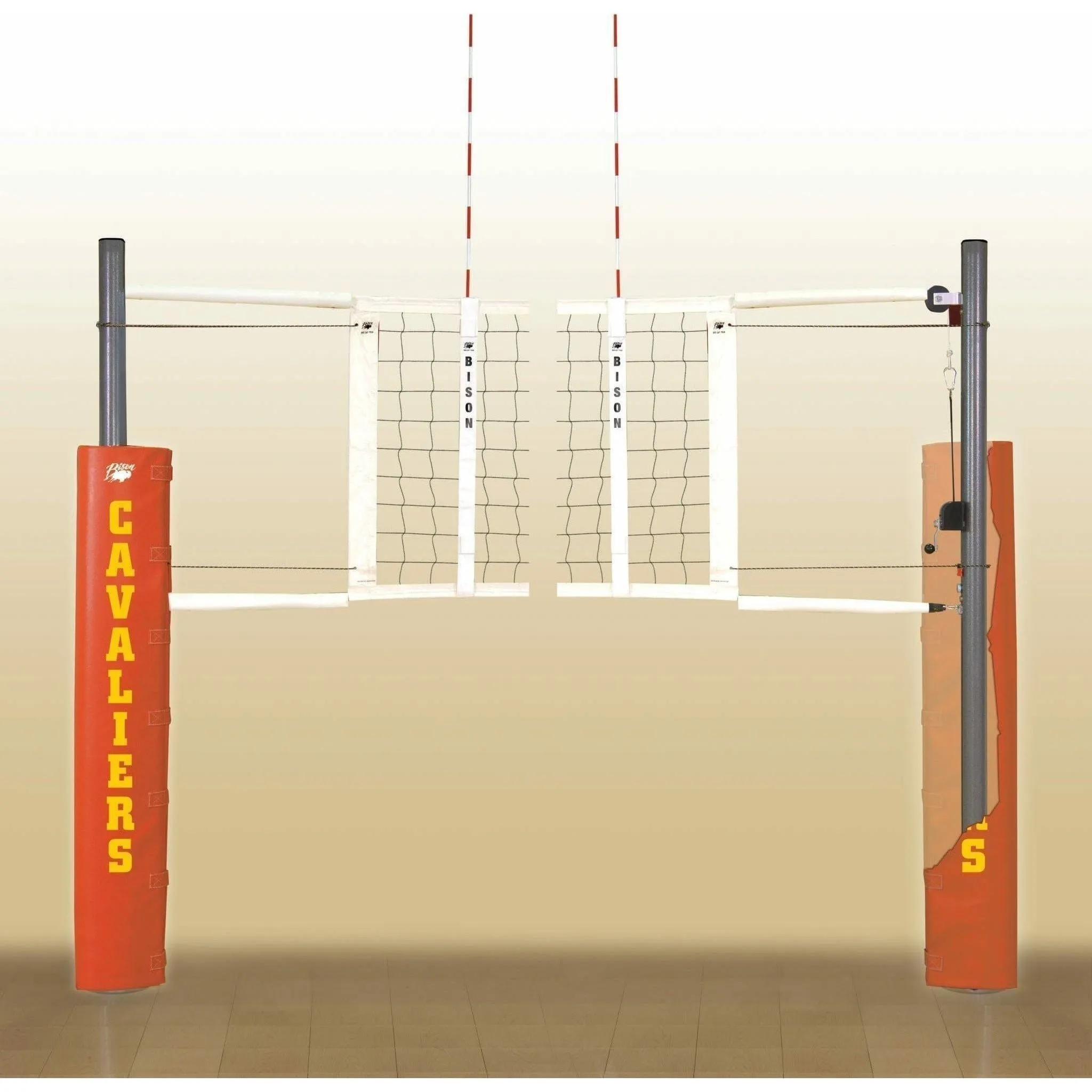 Bison 3 1/2" Match Point Aluminum Complete Volleyball System VB6000