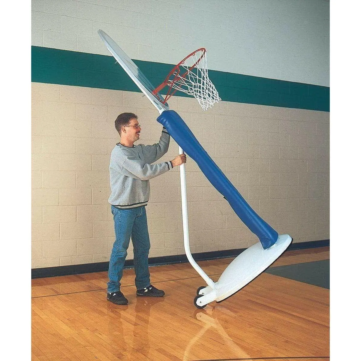 Bison 32" x 48" Playtime Clear Acrylic Portable Basketball Hoop BA803A