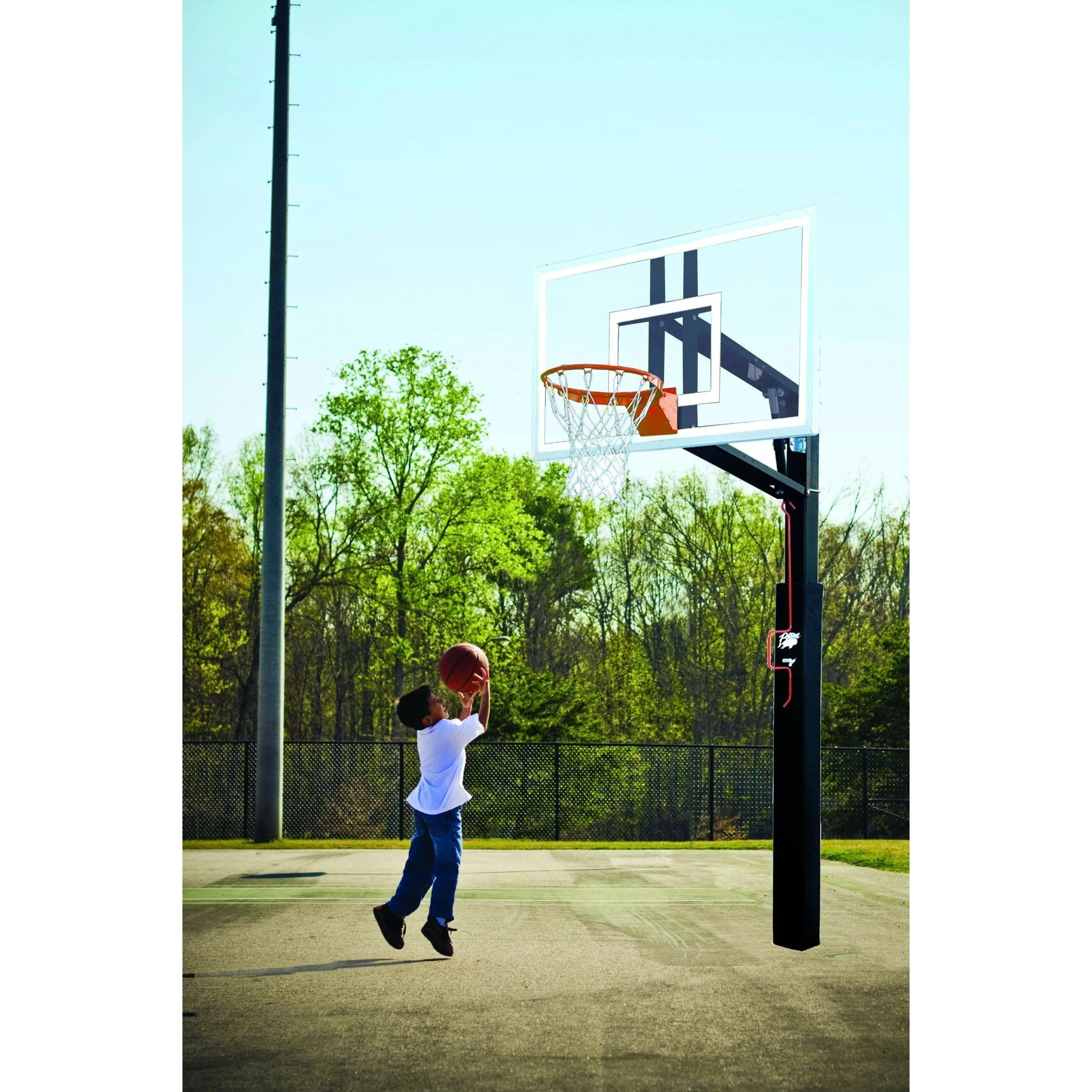 Bison 36 x 54 ZipCrank Adjustable Outdoor Basketball Hoop PR94UZC
