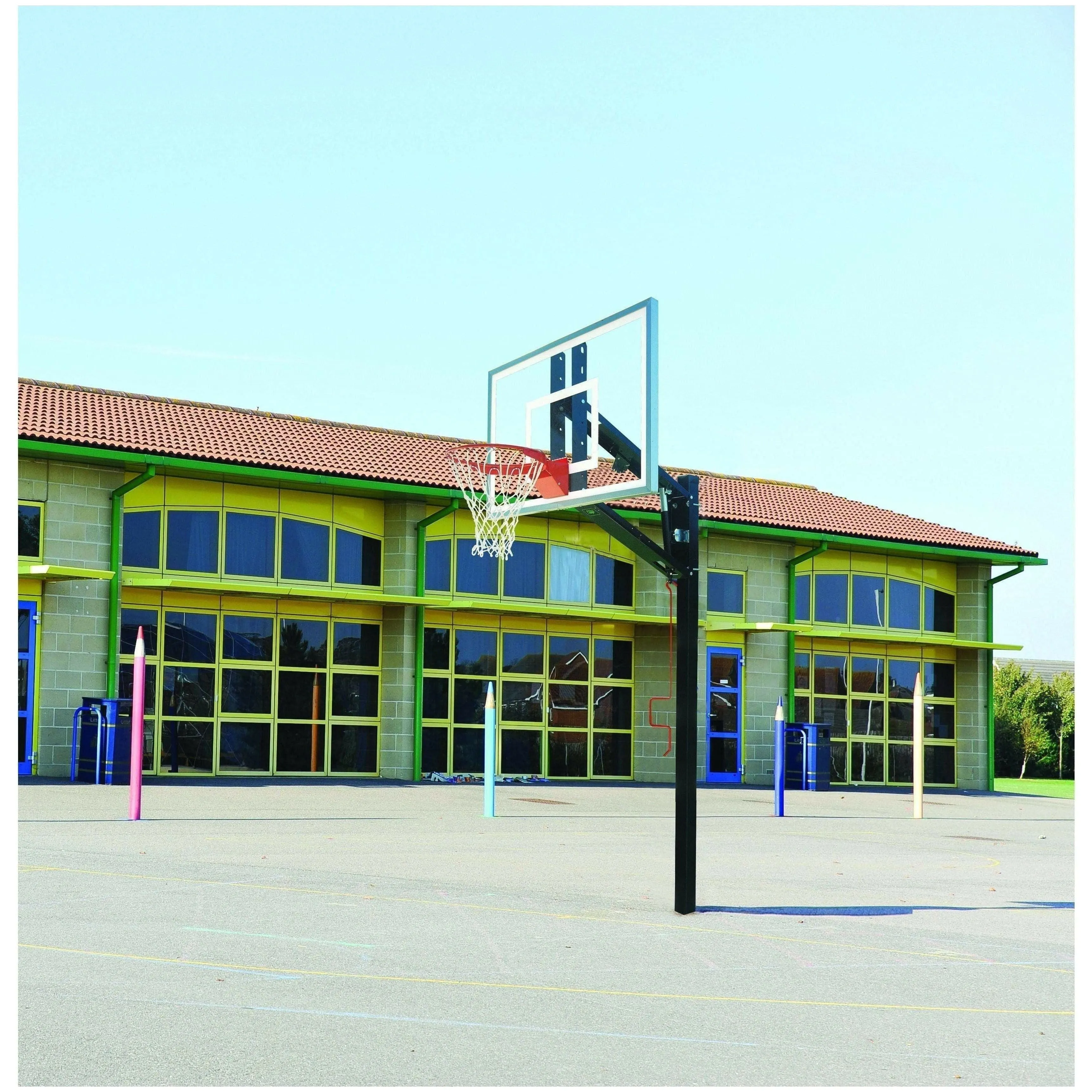 Bison 36 x 60 ZipCrank Adjustable Outdoor Basketball Hoop PR95UZC