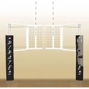 Bison 3" Centerline Elite Aluminum Volleyball Standards VB10