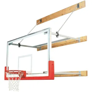 Bison 6-8 Stationary Competition Wall Mounted Basketball Hoop PKG68STRG
