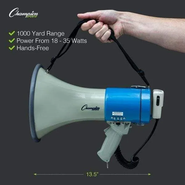 Champion Sports 20 Watt Voice Recording Megaphone MP18W