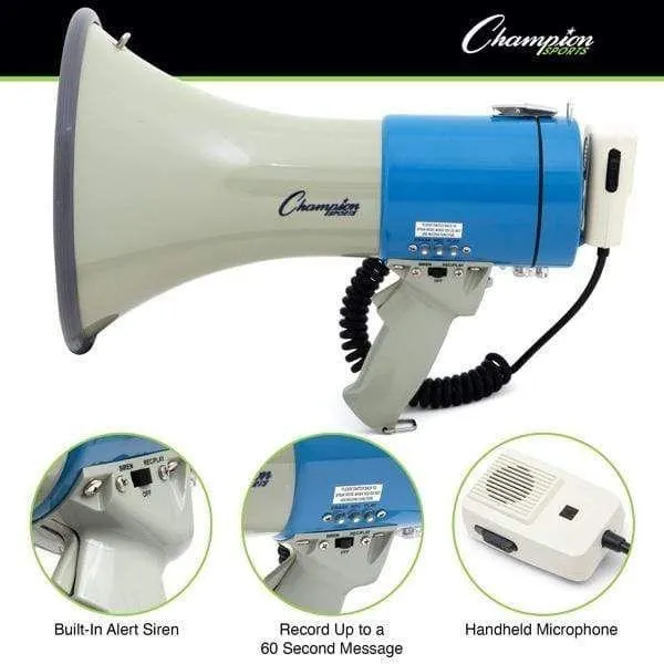 Champion Sports 20 Watt Voice Recording Megaphone MP18W