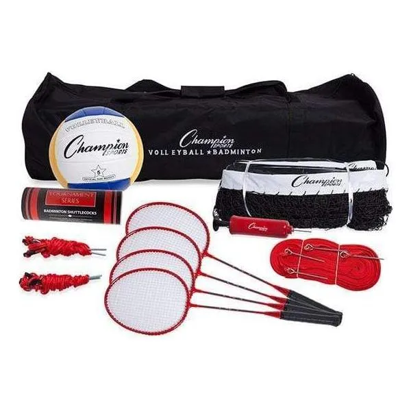 Champion Sports Deluxe Volleyball/Badminton Tournament Set CG202