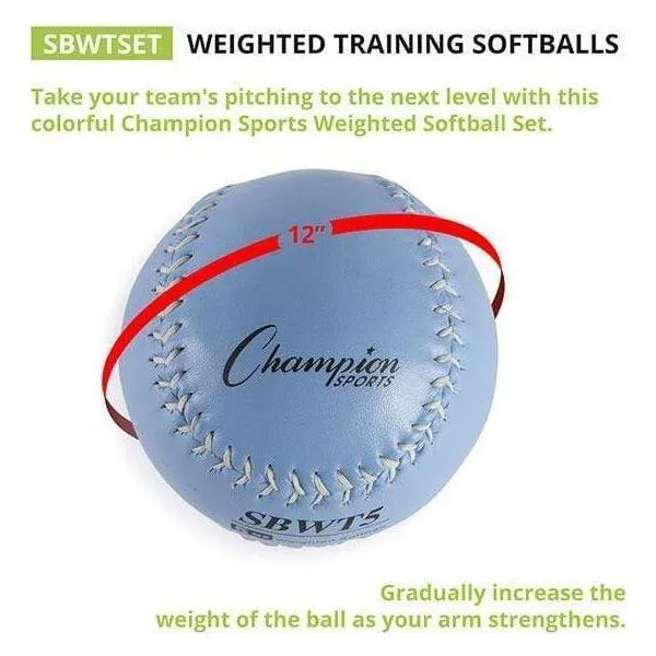 Champion Sports Weighted Softball Set of 8 SBWTSET