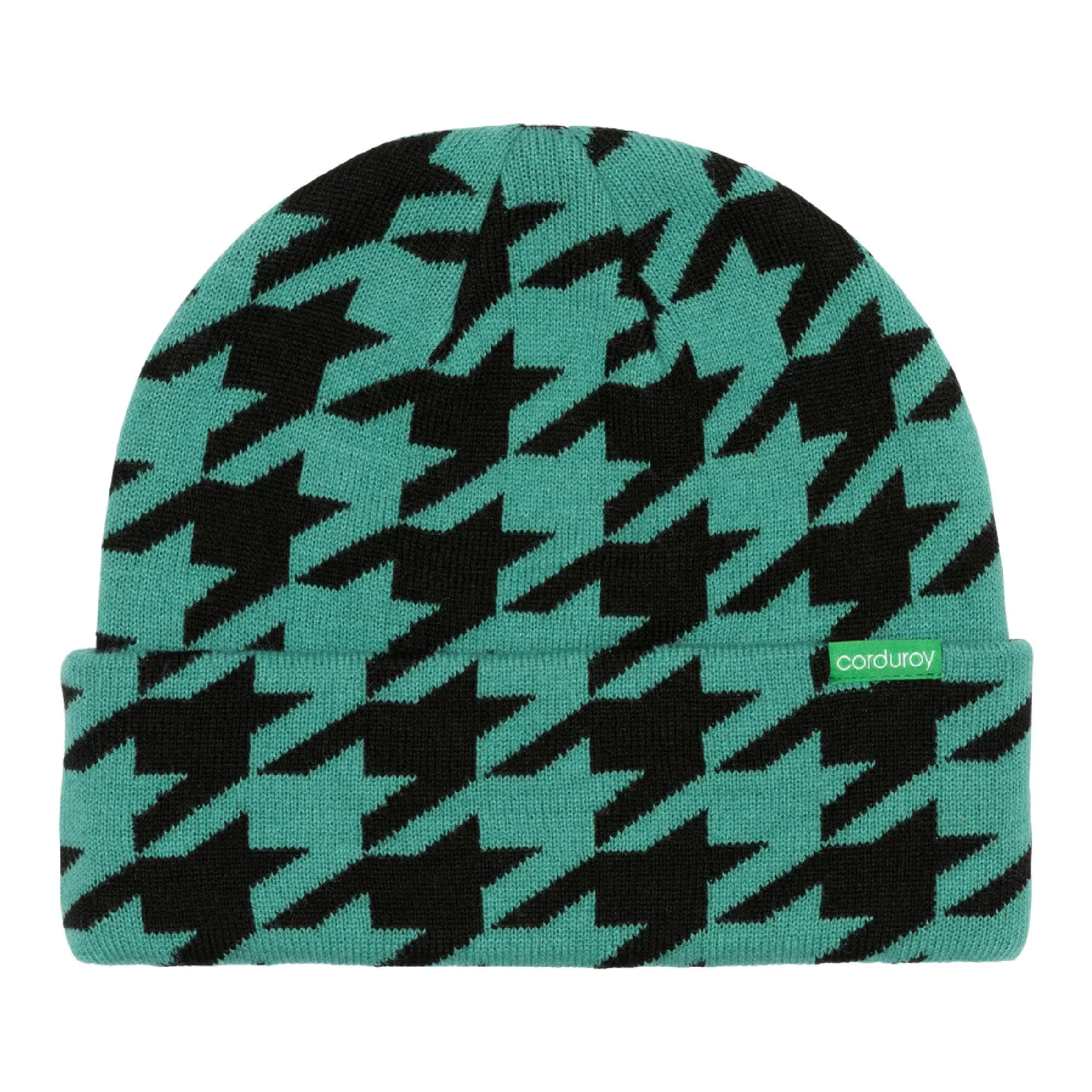 Corduroy Houndstooth Beanie