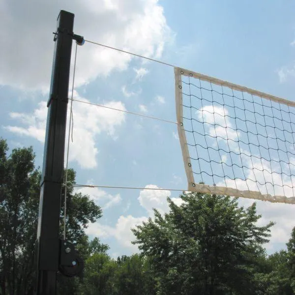 Douglas 3" SQ Steel Outdoor In-Ground Volleyball System Black 65200S