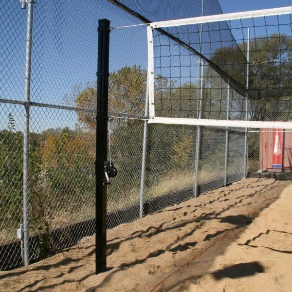 Douglas 3" SQ Steel Outdoor In-Ground Volleyball System Black 65200S