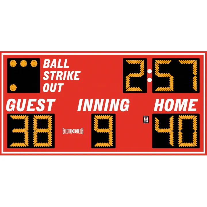 Electro-Mech LX134 Baseball Scoreboards With BSO Bullets