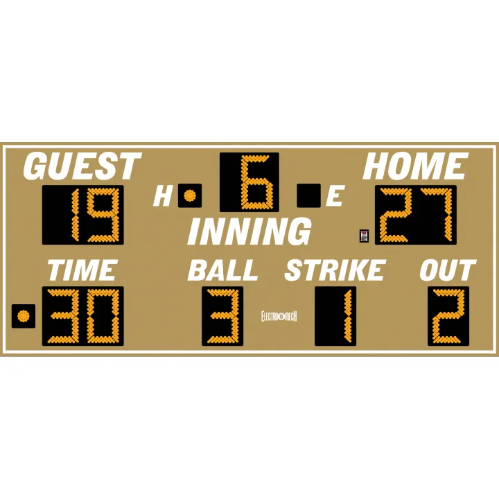 Electro-Mech LX137 Baseball Scoreboards With BSO Digits