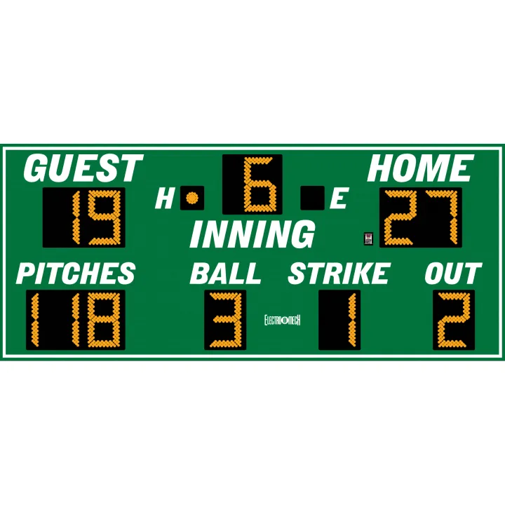 Electro-Mech LX137 Baseball Scoreboards With BSO Digits