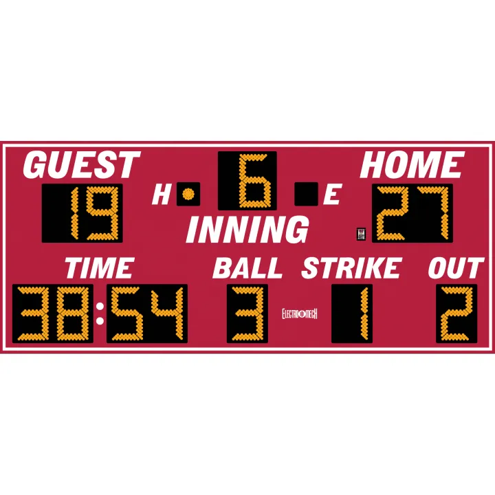 Electro-Mech LX137 Baseball Scoreboards With BSO Digits
