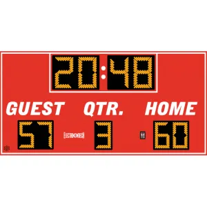 Electro-Mech LX3140 Compact Football Scoreboard (10'x5')
