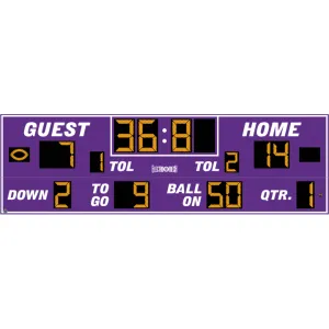Electro-Mech LX365 Full Featured Football Scoreboards (26'x8')
