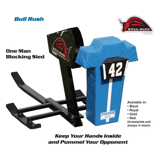 Fisher Athletic Bull Rush 1 Man Football Blocking Sled 9910