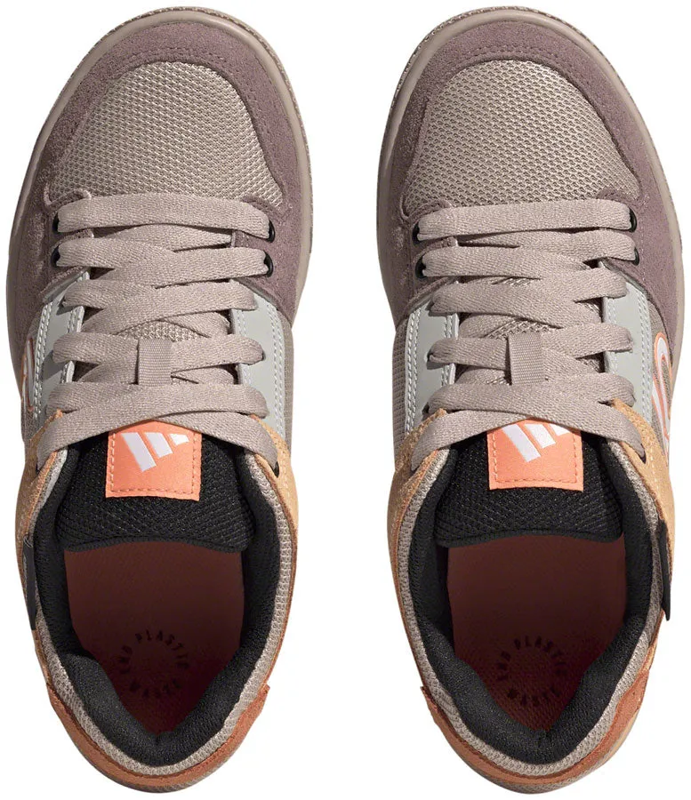Five Ten Freerider Flat Shoes - Womens Wonder Taupe/Ftwr White/Acid Orange 6