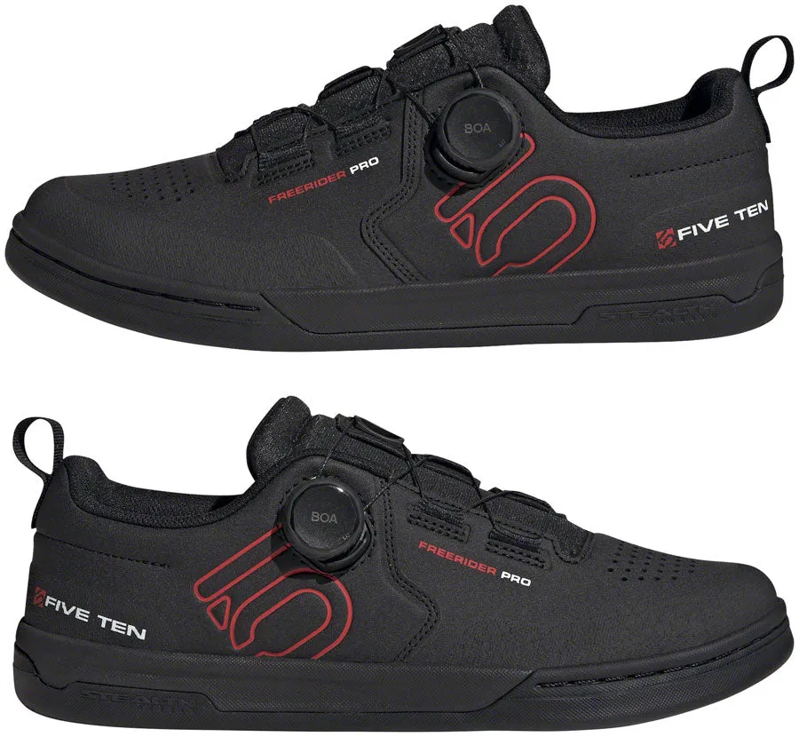 Five Ten Freerider Pro BOA Flat Shoes - Mens Core Black/Red/FTWR White 12