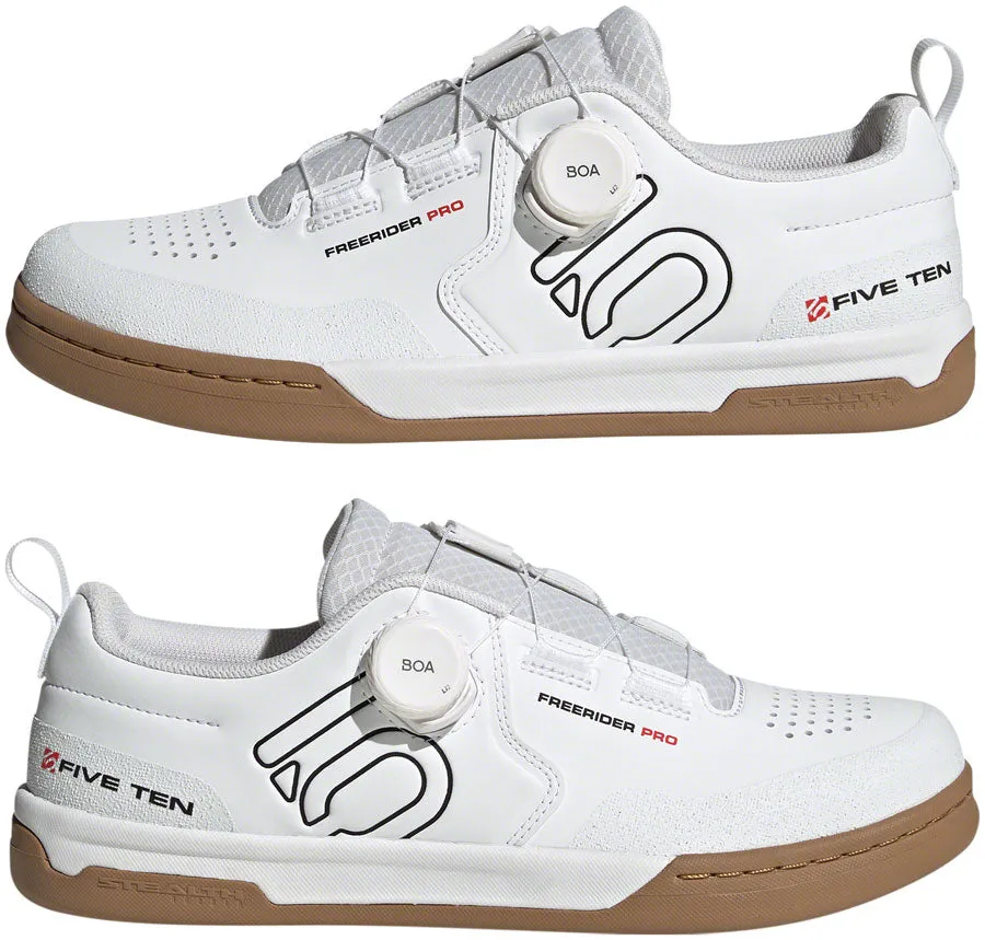 Five Ten Freerider Pro BOA Flat Shoes - Mens FTWR White/Core Black/Red 10