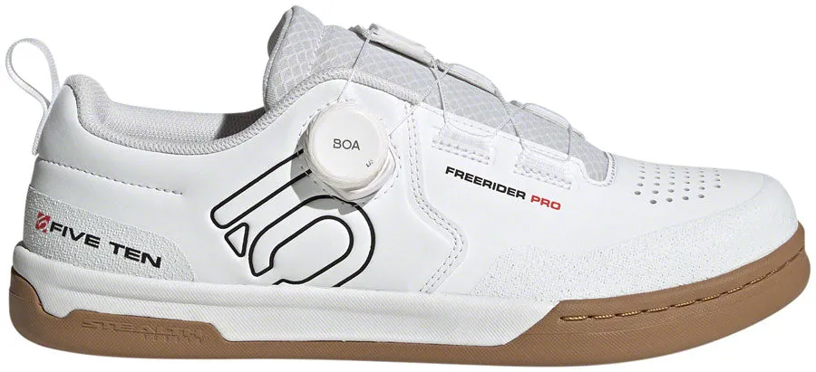 Five Ten Freerider Pro BOA Flat Shoes - Mens FTWR White/Core Black/Red 7
