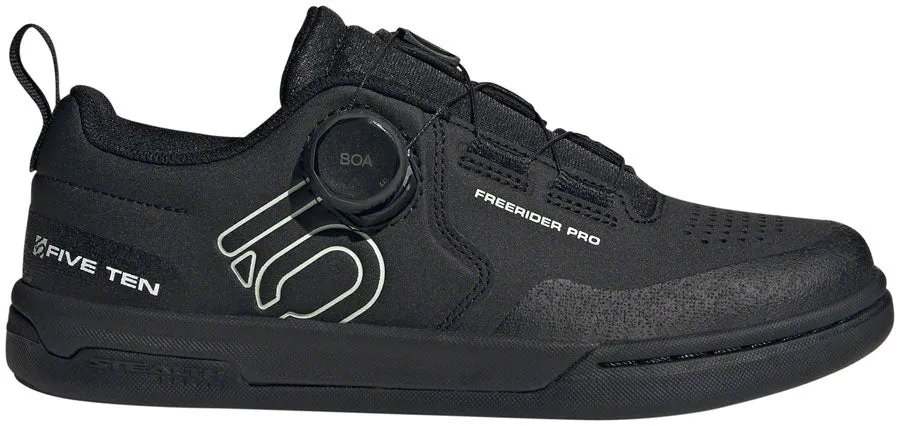 Five Ten Freerider Pro BOA Flat Shoes - Womens  Core BLK/Linen Green/FTWR White 5.5