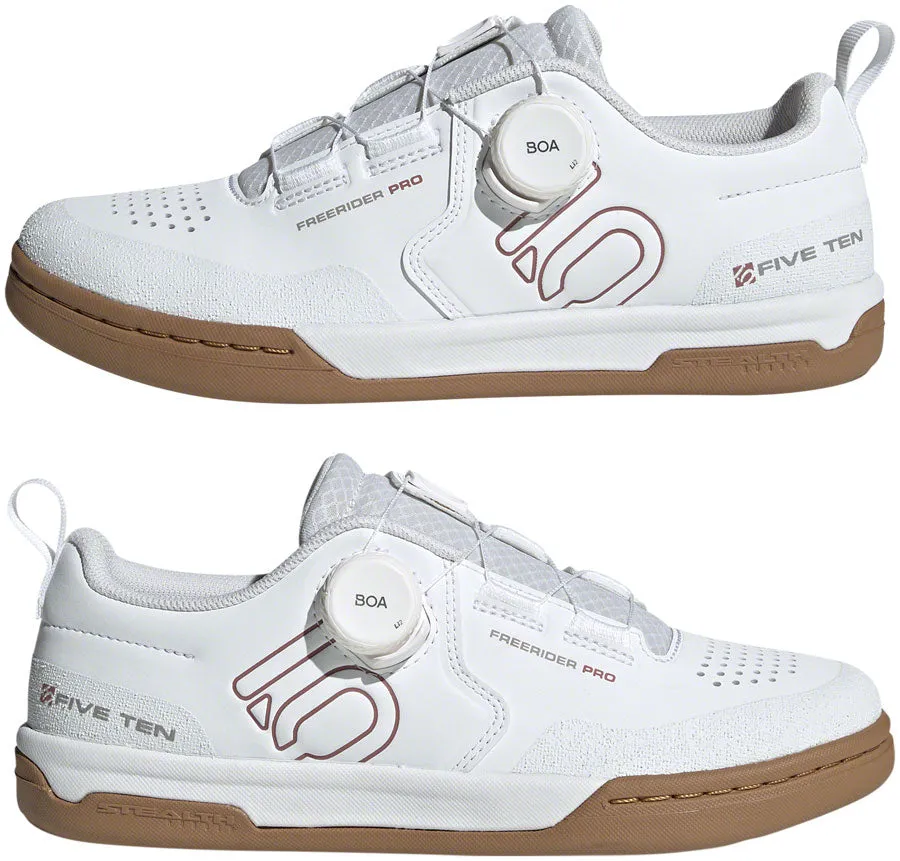 Five Ten Freerider Pro BOA Flat Shoes - Womens  FTWR White/Warm Clay/Gray Three 10