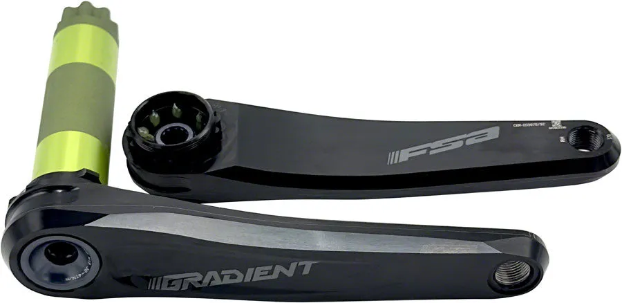 Full Speed Ahead Gradient Modular 1x Crankset - 175mm Fits Shimano SRAM 11/12-Speed Drivetrains 30mm BB392EVO Spindle BLK