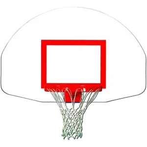 Gared 35 x 54 Durable Fan-Shape Marked Steel Basketball Backboard 1245T