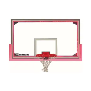 Gared 42 x 72 Competition Glass Basketball Backboard w/ Buzzer Beater Lights AFRG42LED