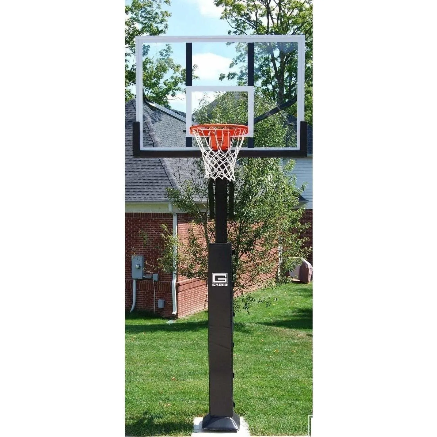 Gared 42" x 60" Collegiate Jam Adjustable In Ground Basketball Hoop GP8A60DM