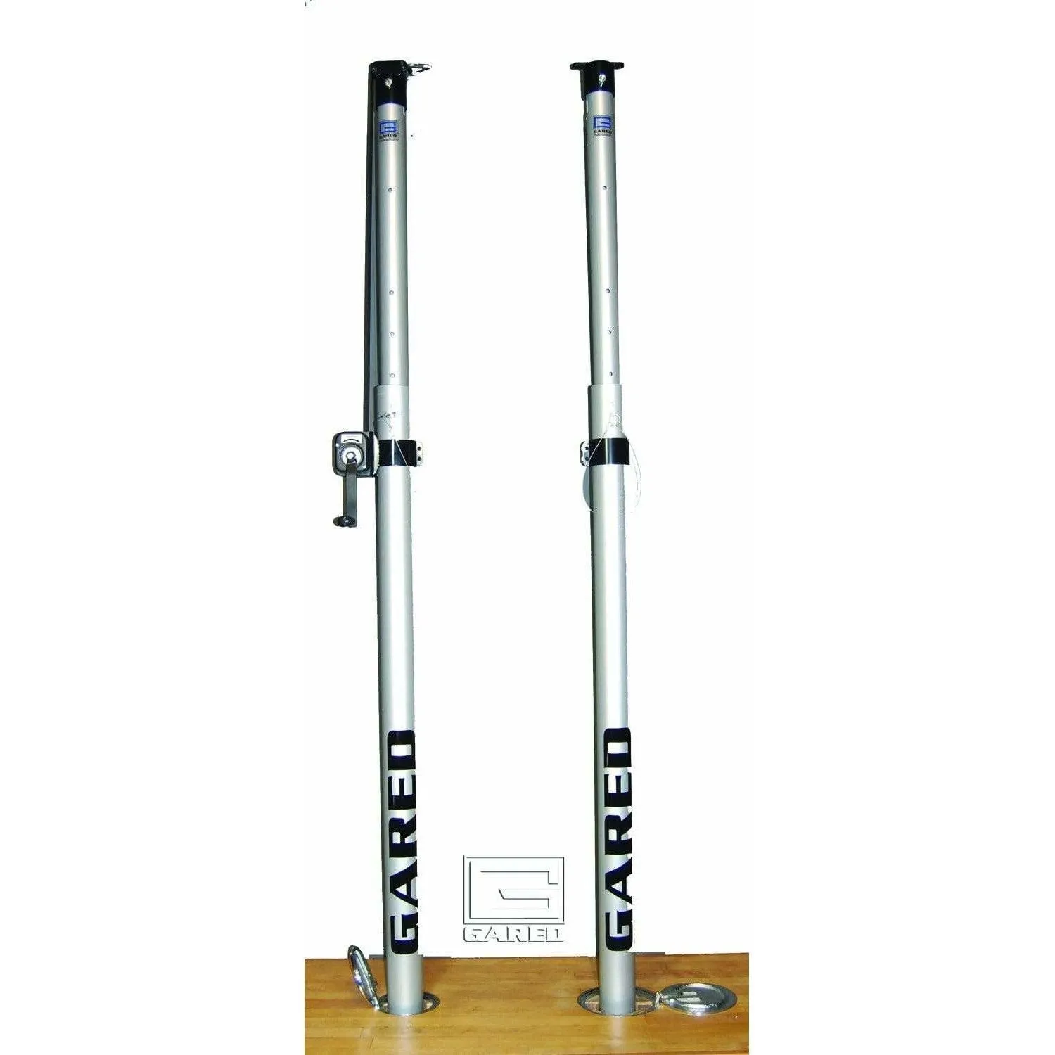 Gared Rallyline Scholastic 3-1/2" OD Telescopic One-Court Volleyball System
