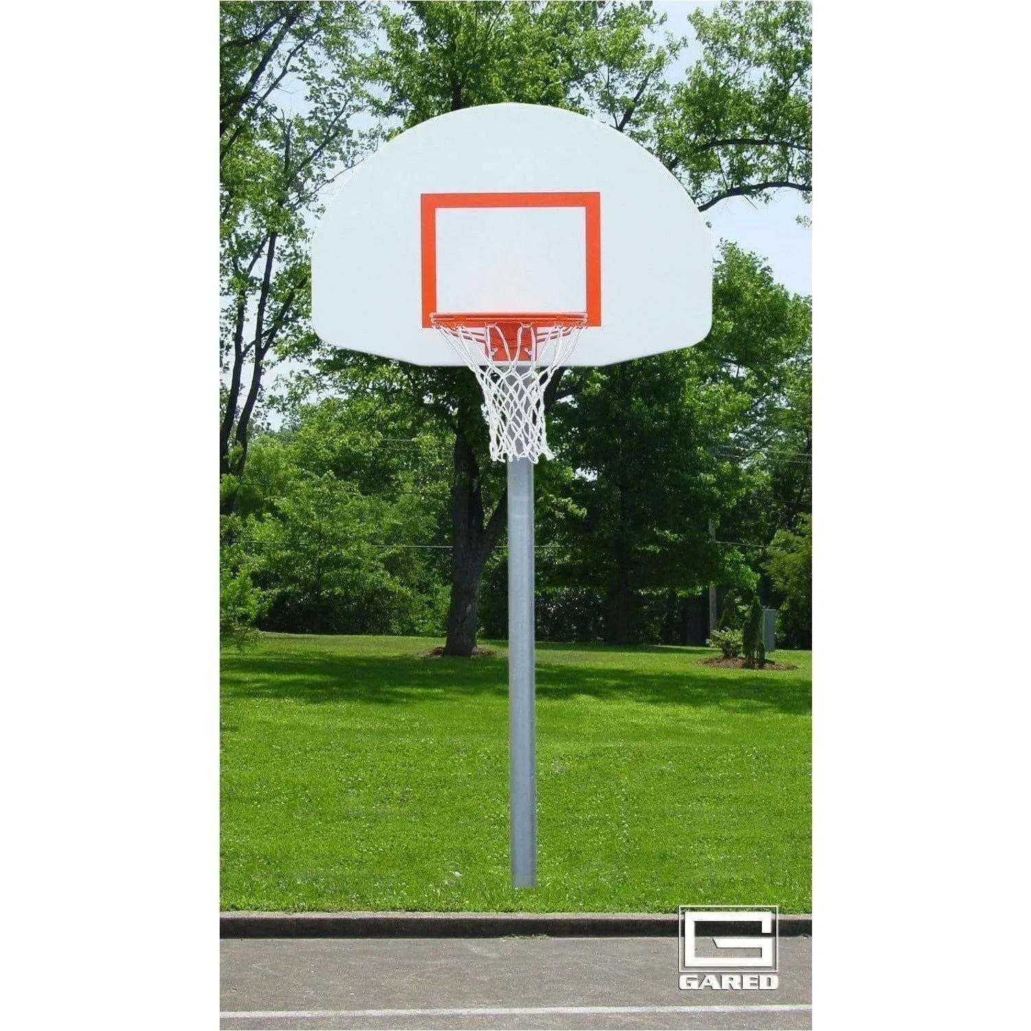 Gared Standard Duty 4-1/2" O.D. Straight Post Basketball Package PK4541