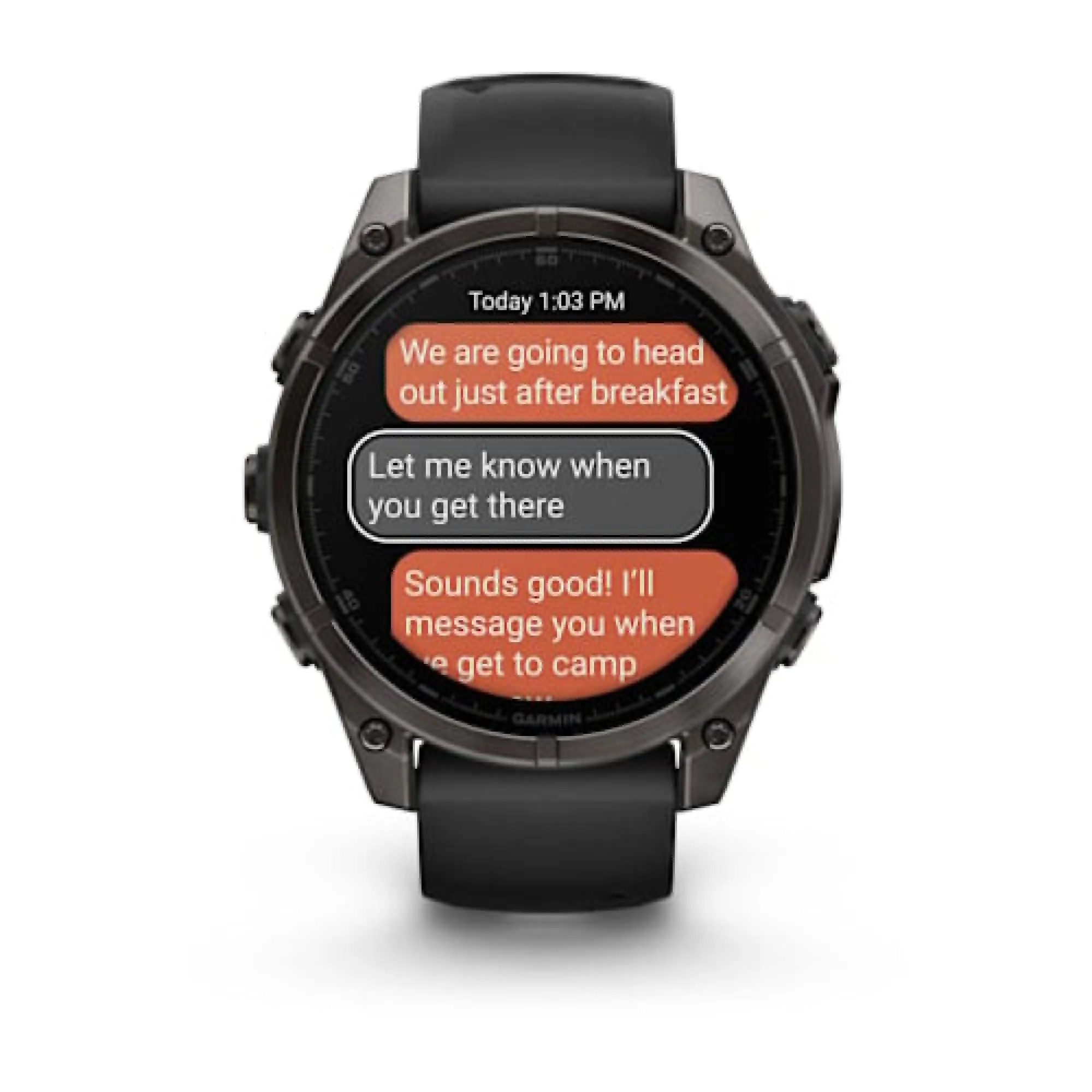 Garmin fenix 8 Smartwatch - 47mm AMOLED Sapphire Carbon Gray DLC Titanium BLK/Pebble Gray Silicone