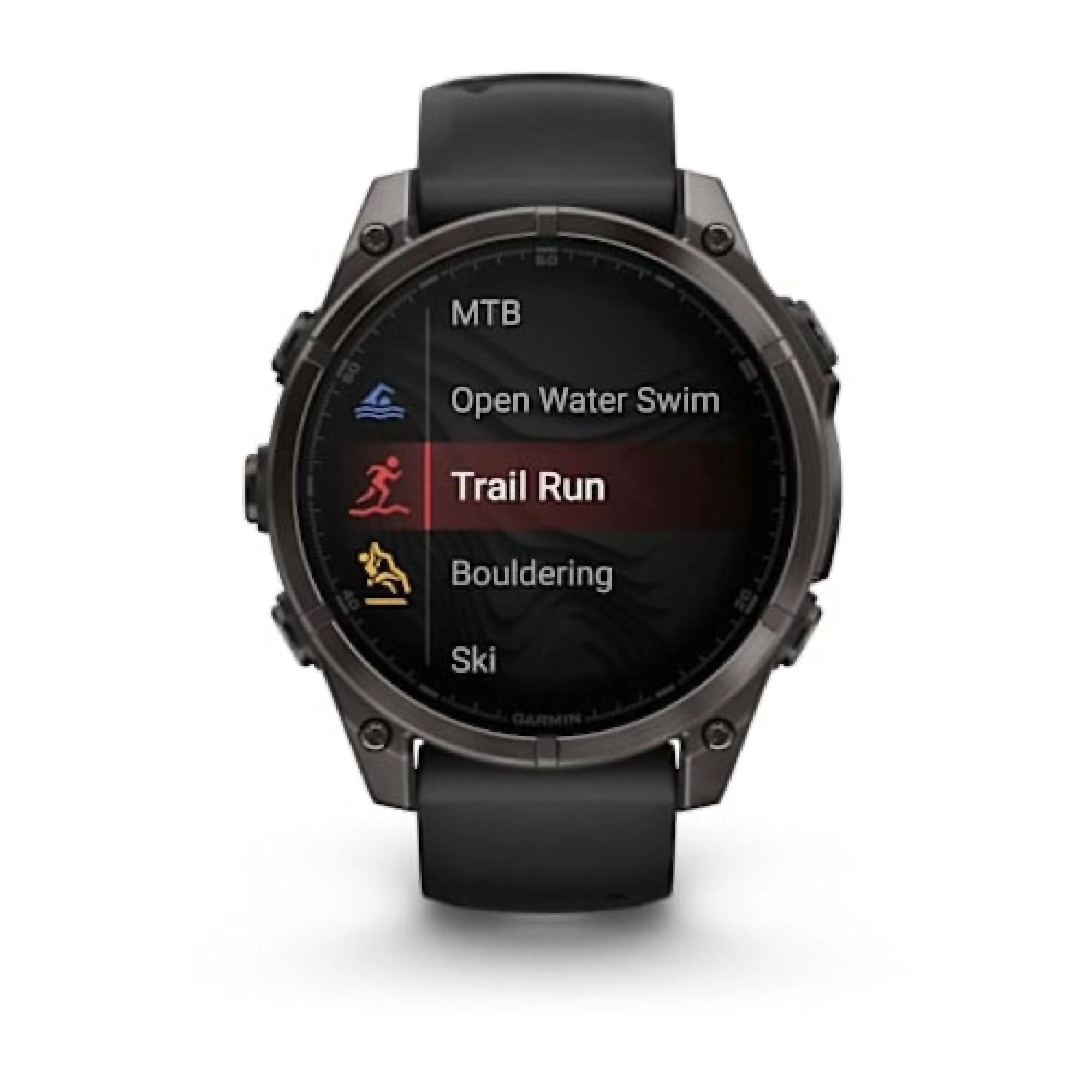 Garmin fenix 8 Smartwatch - 47mm AMOLED Sapphire Carbon Gray DLC Titanium BLK/Pebble Gray Silicone