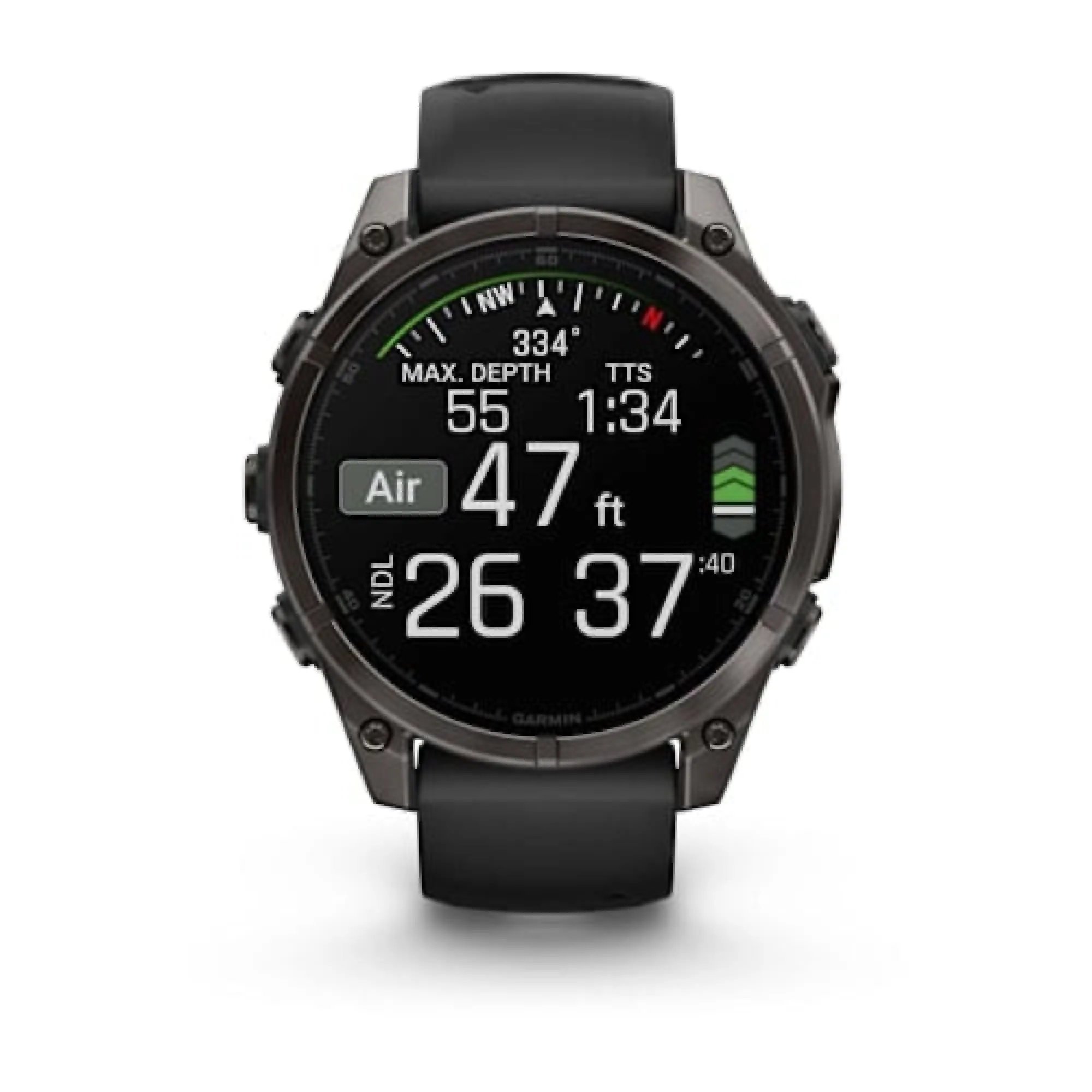Garmin fenix 8 Smartwatch - 47mm AMOLED Sapphire Carbon Gray DLC Titanium BLK/Pebble Gray Silicone