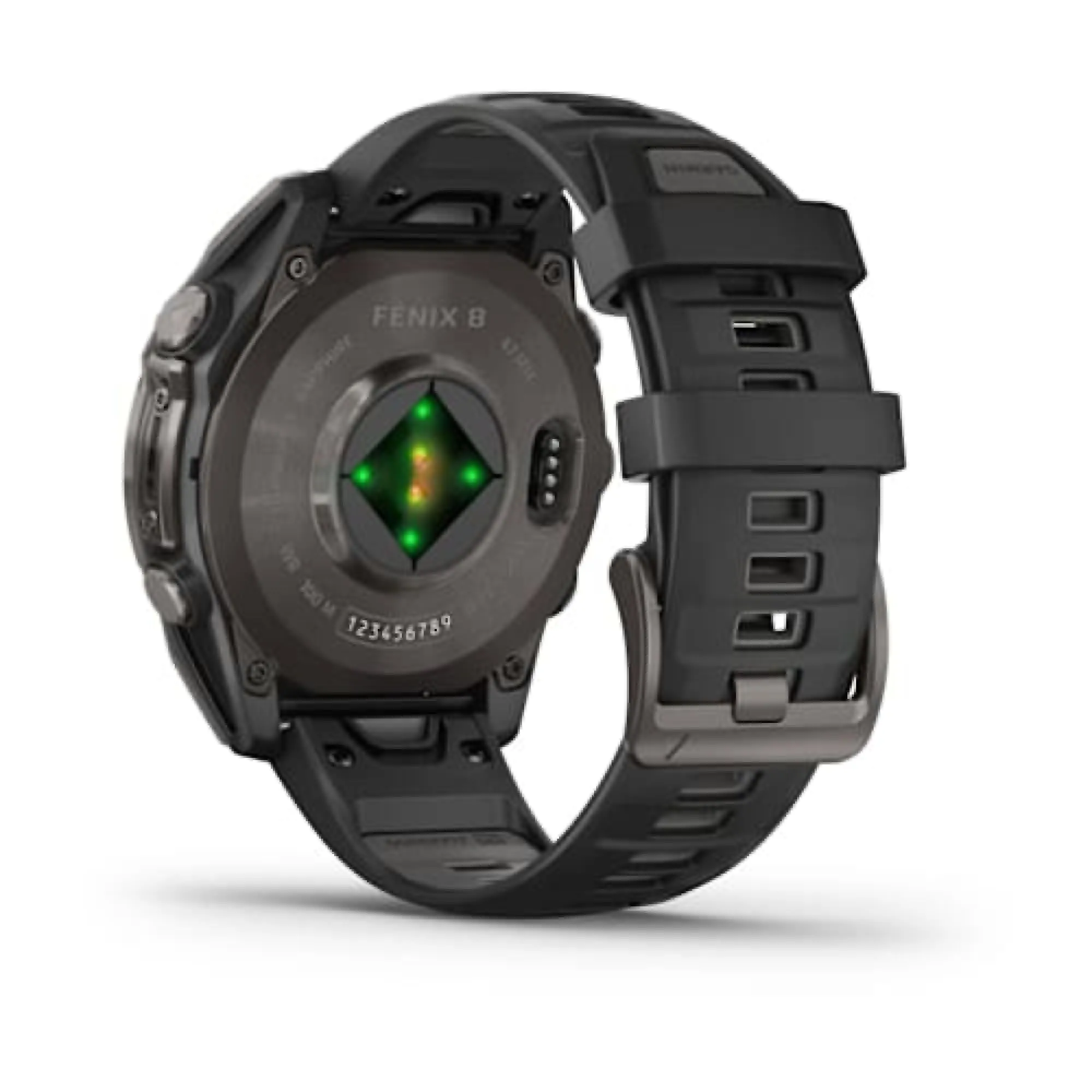 Garmin fenix 8 Smartwatch - 47mm AMOLED Sapphire Carbon Gray DLC Titanium BLK/Pebble Gray Silicone