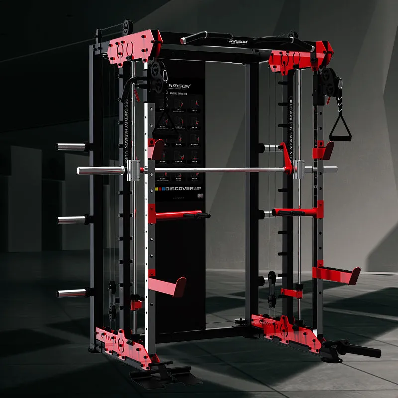 Harison Discover HR-G30816 Plate Loaded Cable Functional Trainer   Smith Machine   Squat Rack