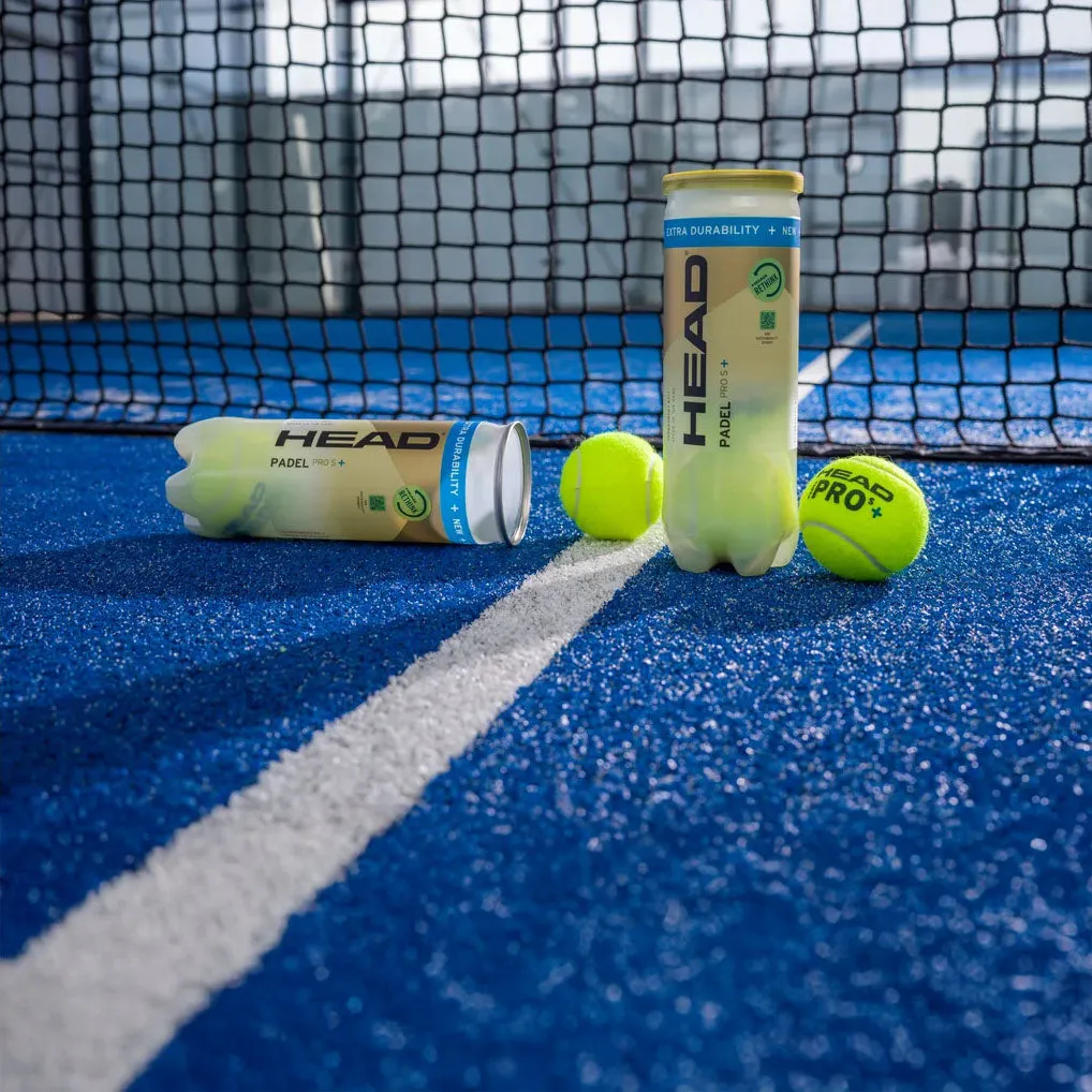 Head Pro S  Padel Balls - Tube of 3