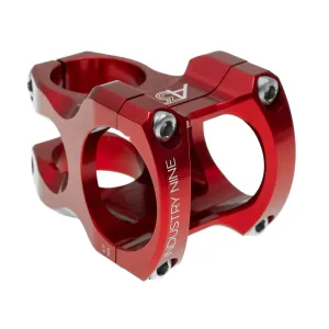 Industry Nine A35 Stem - 32mm 35mm Clamp  /-5 1 1/8" Aluminum Red