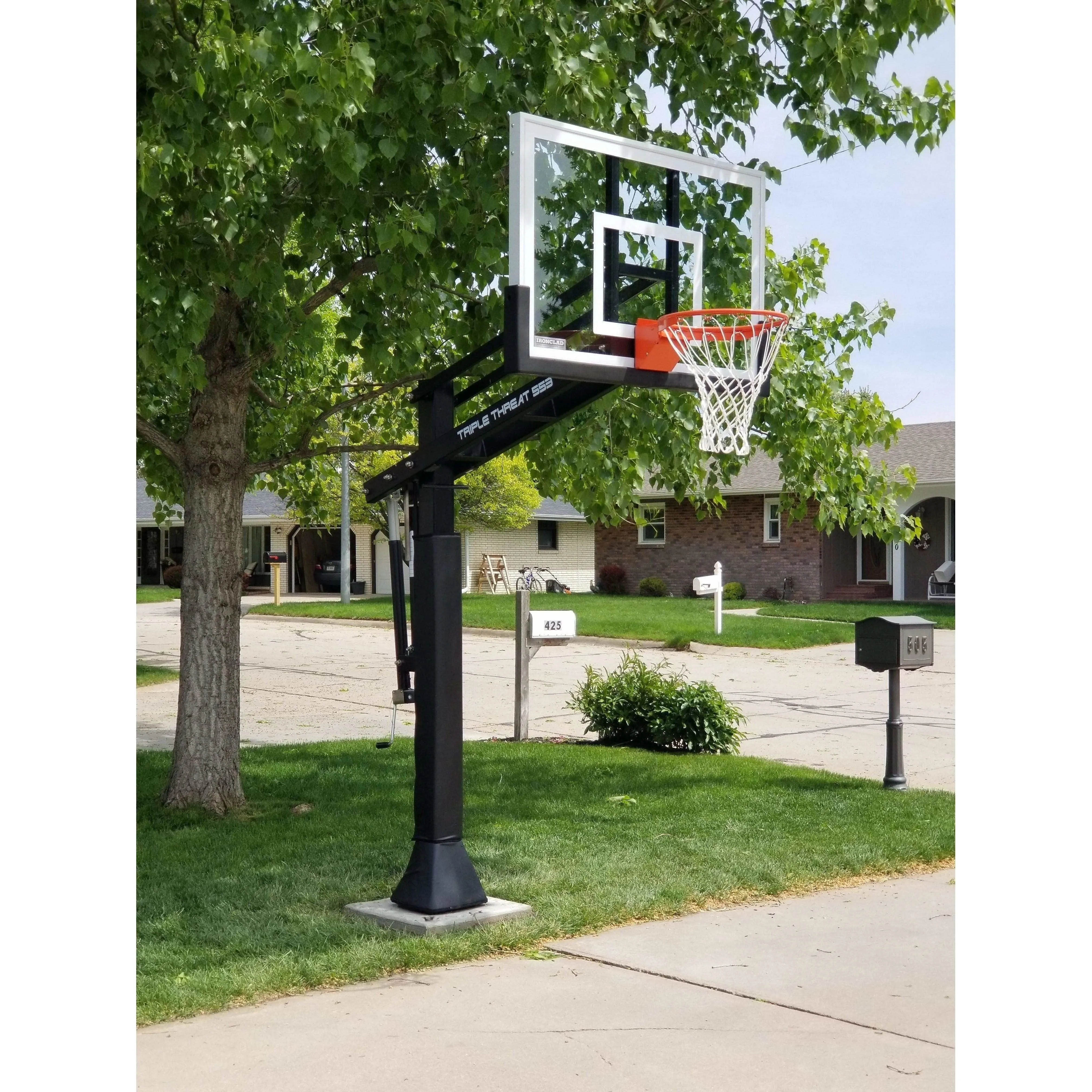 Ironclad Triple Threat 36"x54" Adjustable In-Ground Basketball Hoop TPT553-MD