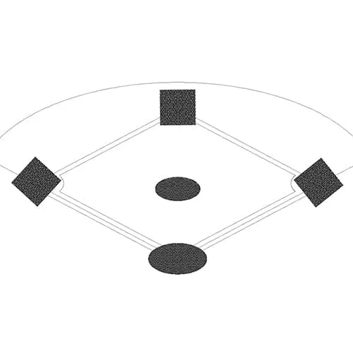 Jaypro Baseball Tarp with Ground Stakes (26' Round - 6 oz. Polyethylene) (Home Plate) AFC-HP