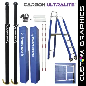 Jaypro Carbon Ultralite Volleyball Deluxe Package (3-1/2 in Floor Sleeve) PVB-9PKGDX