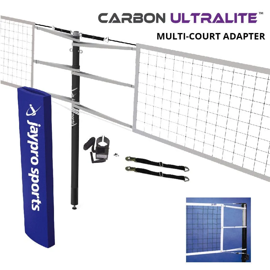 Jaypro Carbon Ultralite Volleyball Net Center Upright System (3 in. Floor Sleeve) PVBC-950