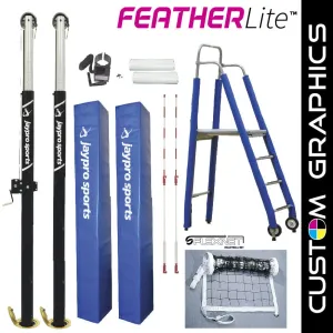 Jaypro FeatherLite Volleyball System Deluxe Package (3-1/2 in. Floor Sleeve) PVB-5PKGDX