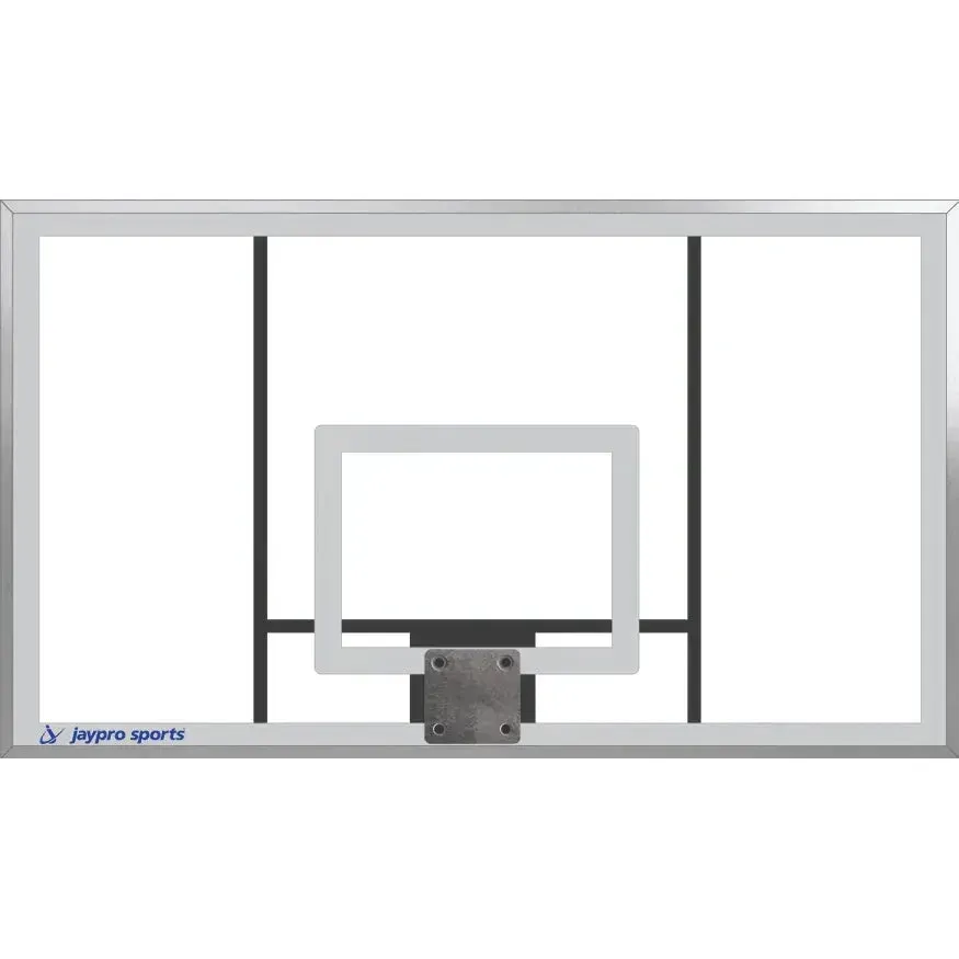 Jaypro Gooseneck Basketball System (5-9/16" Pole with 6' Offset) 72"W x 42"H Acrylic Backboard