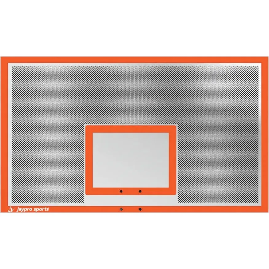 Jaypro Gooseneck Basketball System (5-9/16" Pole with 6' Offset) 72"W x 42"H Perforated Aluminum Backboard