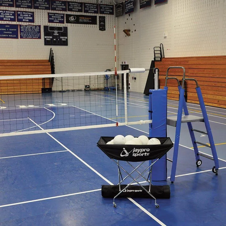 Jaypro PowerLite Volleyball System Package (3-1/2 in. Floor Sleeve) PVB-7PKG