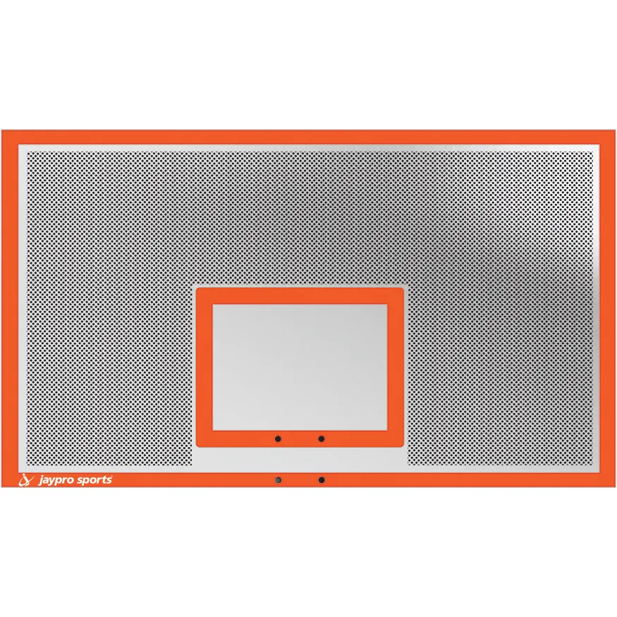 Jaypro Straight Post Basketball System (4-1/2" Pole with 4' Offset) 72"W x 42"H Perforated Aluminum Backboard