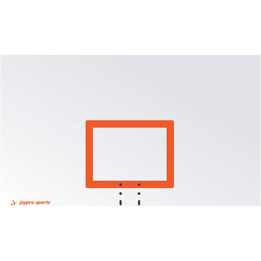 Jaypro Straight Post Basketball System (4-1/2" Pole with 4' Offset) 72"W x 42"H Steel Backboard