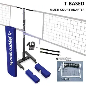 Jaypro T-Base Competition Volleyball Net Center Upright System (FeatherLite Pin-Stop Height Adjust Upright)